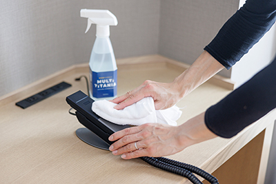 Antimicrobial coating (Guest rooms)