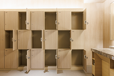 Reducing availibility of lockers in the bathing area.